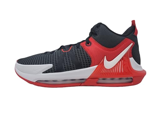 Nike Men's Lebron Witness 7 Basketball Shoe, Black/White-University Red, 14 M US
