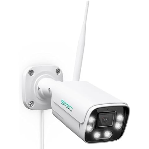 SV3C 4K WiFi IP Camera Outdoor, 8MP Wired Bullet Security Cameras with Floodlight Color Night Vision, ONVIF, RTSP, Humanoid Vehicle Pet Detection, P2P Remote View, 2-way Audio, SD Card & Cloud Storage Cover