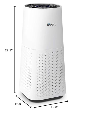 LEVOIT Air Purifiers for Home Large Room with Main Filter for Allergies, Cleaner for Pets, Smoke Mold, Pollen, Dust, Quiet Odor Eliminators for Bedroom, Smart Sensor, Auto Mode, LV-H134, White