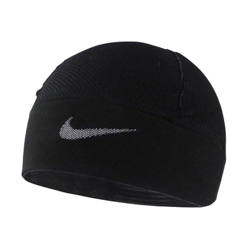 Nike Dri-FIT Hyperwarm Knit Skull Cap (w/Breathable Knit and Ventilated Stretch Band) - Unisex (US Alpha One Size 4X-Large Black)