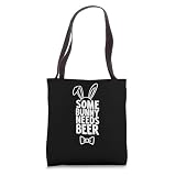 Funny Easter Tee Men Some Bunny Needs Beer Happy Easter Day Tote Bag