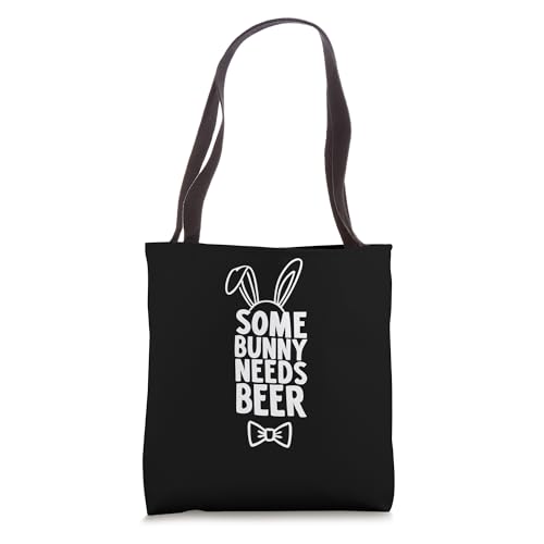 Funny Easter Tee Men Some Bunny Needs Beer Happy Easter Day Tote Bag