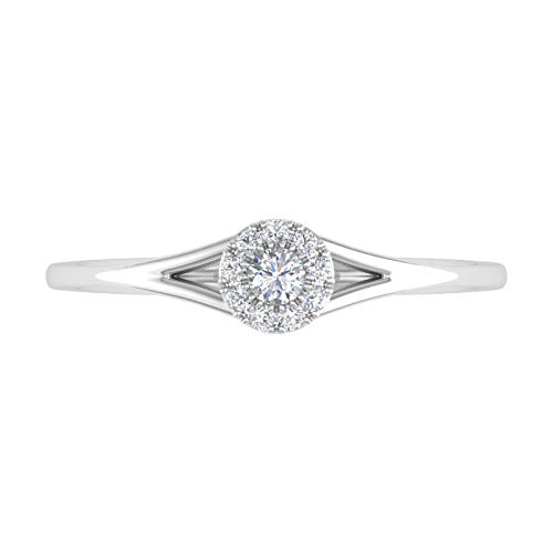 0.09 Carat Prong Set Diamond Engagement Ring in 14K Solid Gold3