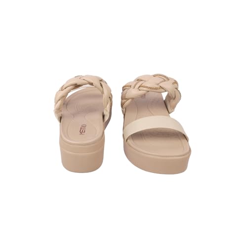 Image of Metro Women Unique Weave-Like Strap Platform Heel Fashion Sandal