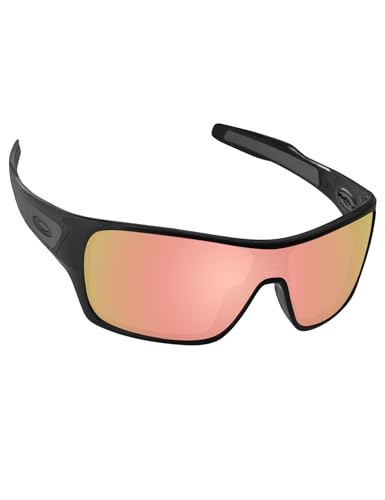 Image of Alphax Rose Gold Mirrored Elite Polarized Replacement Lenses for Oakley Turbine Rotor OO9307 Sunglasses