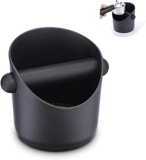 ERBO Pojemnik na sitko, Knock Box, pudełko na espresso, ze zdejmowanym drążkiem, do zbierania fusów z kawy, do zbierania fusów z kawy i recyklingu