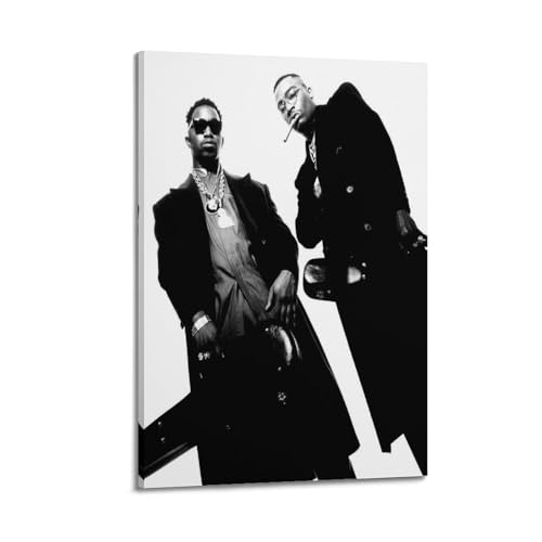 Main Source, stampa artistica su tela con copertina dell'album e autografata in edizione limitata, stampa pop hip hop, cantante rap e star, decorazione artistica da parete per ragazze e ragazzi