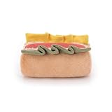 Apricot Lamb Köstlicher Hot Dog Essen Plüschtiere für Kinder, weiche niedliche Kuscheltier für Baby Mädchen und Jungen, Flauschige Köstlicher Hot Dog Braun 12cm