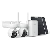 Reolink 4K Solar Überwachungskamera Aussen Akku Set, 20000mAh Akku, Auto-Tracking, ColorX-Nachtsicht, WLAN Kamera Outdoor mit WiFi 6, Lokaler Speicher, Ohne ABO-Gebühren, 2×Atlas PT Ultra mit Home Hub