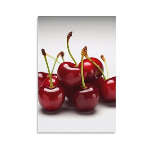 Toile cerises du Chili sans cadre grand format 60 x 90 cm aux couleurs éclatantes