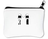 Größe: 12 x 8cm. Two Lovers Talking Reißverschluss-Geldbörse Brieftasche Geldbörse