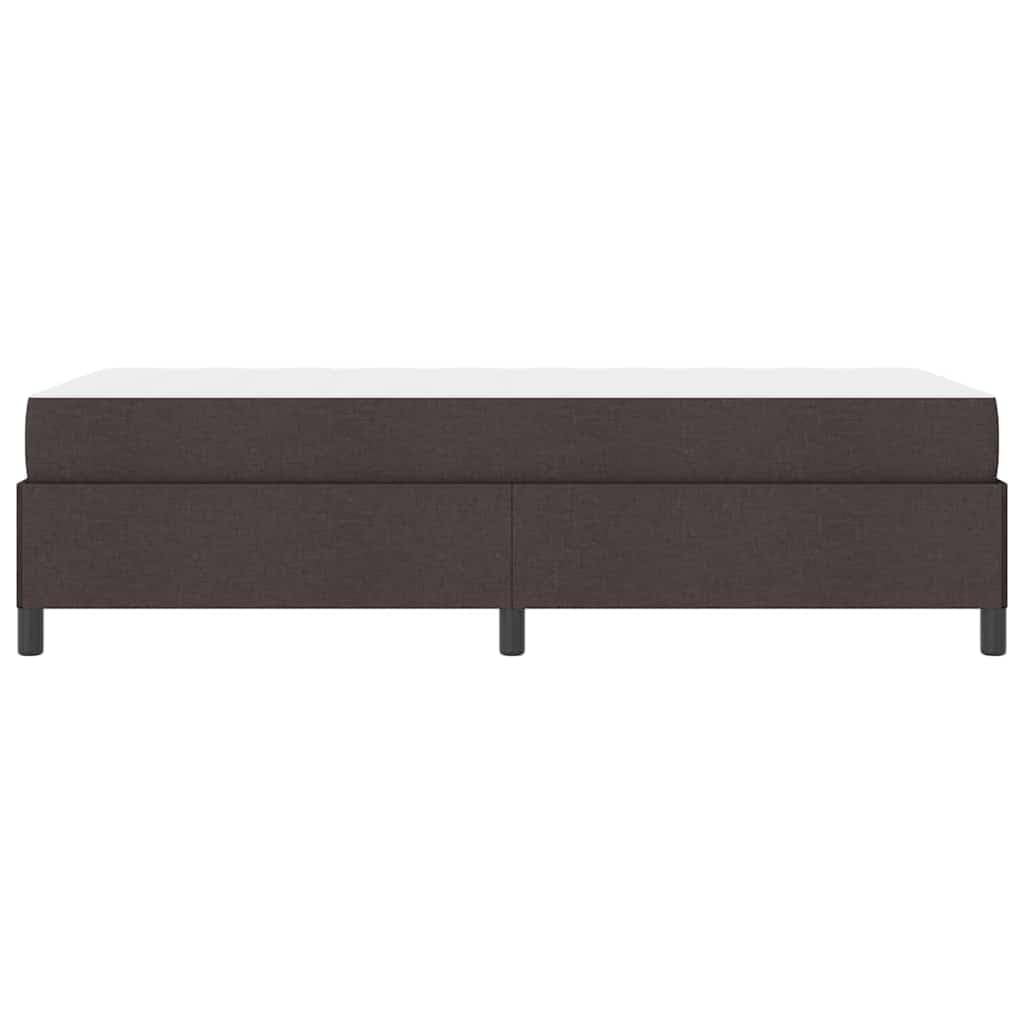 Łóżko kontynentalne z materacem ciemnobrązowym, 90 x 190 cm, z wypełnieniem piankowym, ze stelażem ze sprężynami kieszeniowymi, średnio-twardością, stabilne łóżko ze stelażem dla nowoczesnego