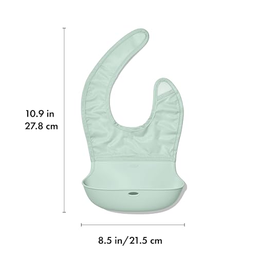 OXO Tot Roll-Up Bib - 2 Pack - Drizzle and Opal by OXO Tot - Image 3