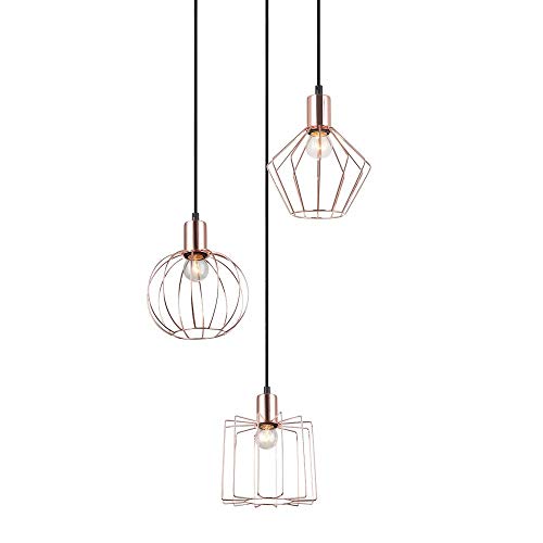 Preisvergleich Produktbild Moderner Hängelampe 3x40W / E27 GERVAIS MDM-3345-3 BK+COP Italux