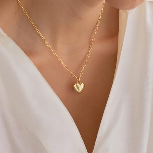 BAYLAY Gold Chain for Women - 18K Gold Plated Paperclip Necklace for Women Dainty Gold Necklace for Women Gold Chain Necklace Gold Jewelry Gifts Size 26 inch — view 5