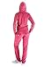 Pink Sweat Suit for Women Fashion Long Sleeve 2 Pieces Outfit Cozy Zip Up Jacket and Sweatpants Velvet Jogger Sets Coral XX-Large