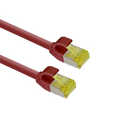 helos ultra slim Patchcâble S/FTP Cat 6A rouge 7,5m