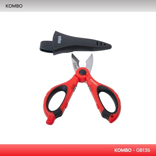 Kombo - Forbice Da Elettricista Professionale 3 In 1 Da 150Mm, Tagliare, Spellare, Crimpare Con Fodero Protettivo - 2