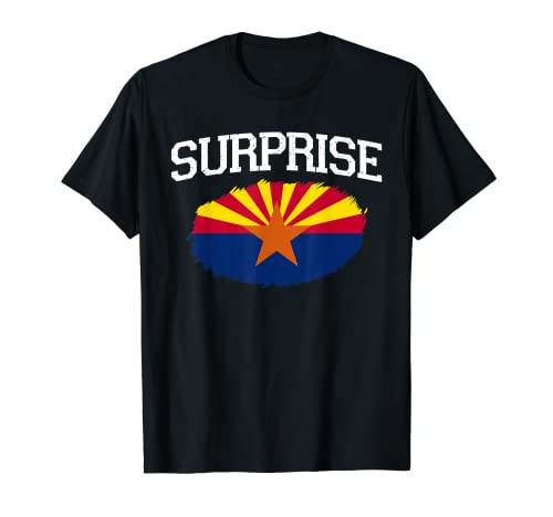 SURPRISE AZ ARIZONA Bandera Vintage USA Deportes Hombres Mujeres Camiseta