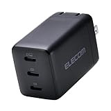 エレコム 充電器 合計65W 3ポート Type-C USB PD対応 スイング式プラグ採用 ブラック EC-AC11267BK