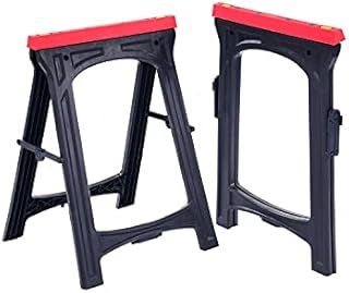 Oypla 2x Heavy Duty Folding Plastic Saw Horse Trestle Stands 150kg