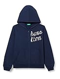 Offenes Sweatshirt mit Kapuze und bestickten Pailletten