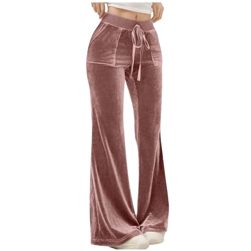 Amazon.com: Womens Velvet Pants Bell Bottom Velour Sweatpants