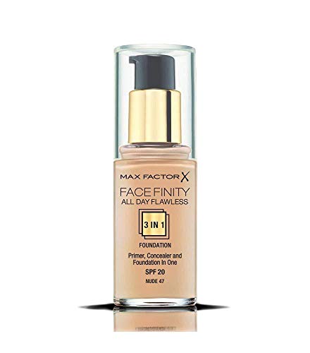 Image of Max Factor Facefinity All Day Flawless 3 In 1 Foundation SPF 20, No. 47 Nude
