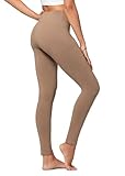 Conceited Leggings for Women - High Waisted - Soft - Casual - Mocha Tan - Small - Medium
