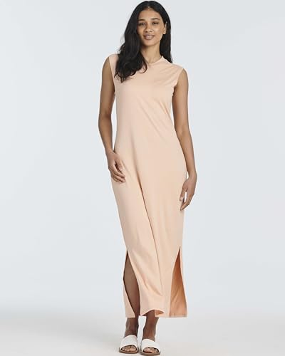 Image of Real Essentials 3 Pack: Women's Maxi Tank Dress | Sleeveless Casual Long Lounge Dress (Plus