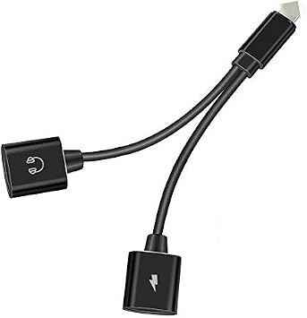Microcase Apple  phone Lightning Splitter 2in1  arj ve Kulakl k  evirici Kablo - IKD104