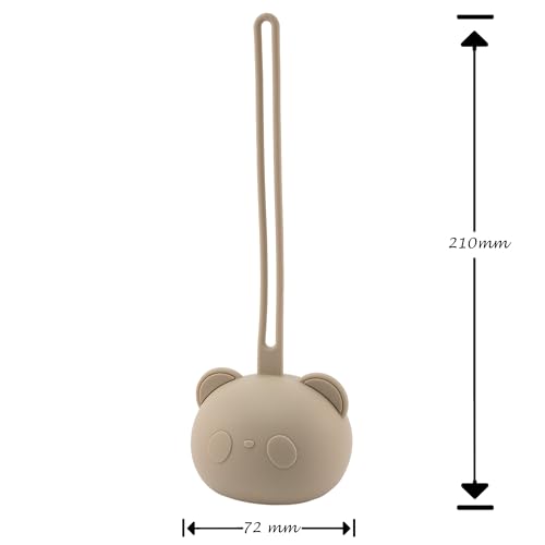 Miniatura 7 de Babyzoco Portachupetes Para Bebe, Caja De Chupete De Silicona, Estuche Para Guardar Chupete, Guardachupetes, Bolsa Para Chupetes, Funda Para Chupetes, Sin Bpa, Silicona, Unisex, Crema