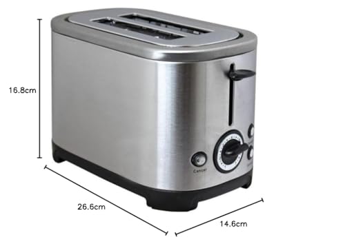 Outdoor Revolution Deluxe Low Wattage Stainless Steel 2 Slice Toaster, Silver - Image 3