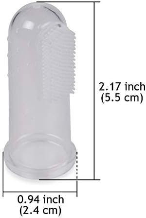 edealing Soft Safe Baby Toothbrush Kids Silicone Finger Toothbrush Gum Brush Clear Massage Pack Of 3