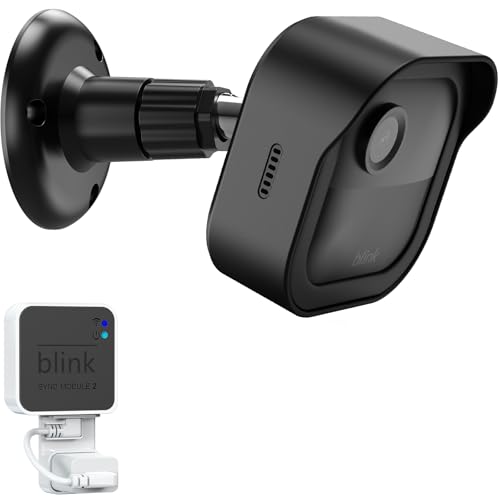Blink Outdoor 4 (4th Gen) Wall Mount, Weatherproof Protective Cover and 360 Degree Adjustable Mount with Blink Sync Module 2 Outlet Mount for Blink Outdoor Indoor Security Camera (Black, 1 Pack)