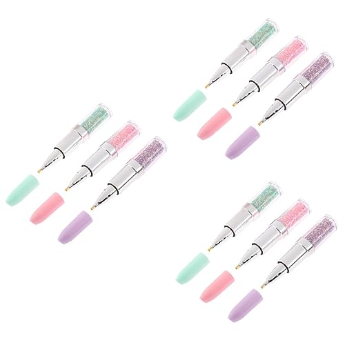 VILLCASE 3 Series Lápiz Labial Pluma De Pintura De Punto De Cruz Pluma De Taladro De Bricolaje Bolígrafo De Punto De Cruz Accesorios Pluma De Pintura De Diamante El Plastico 3 Piezas*3