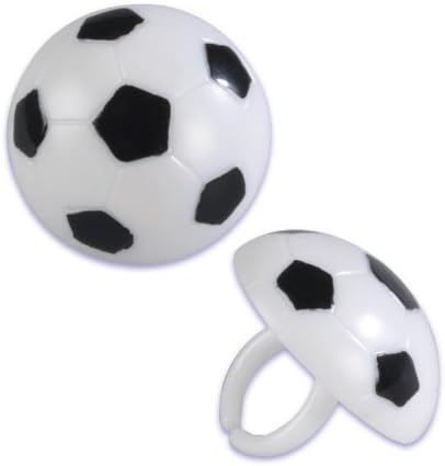 24 Soccer Cupcake Toppers