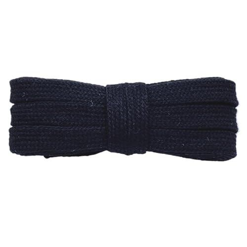 XIANMY Cordones planos de 8 mm para zapatos deportivos, de algodón, reemplazos de cordones para zapatos deportivos, informales, botas de 100 cm, Black, 100