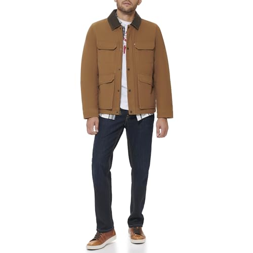 Levi's Men's Cotton 4-Pocket Depot Jacket with Corduroy Collar