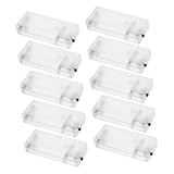 HOMSFOU 10pcs Transparent Kunststoff Batteriegehäuse für AA Batterien für Lichterketten Zubehör für Innen Außen