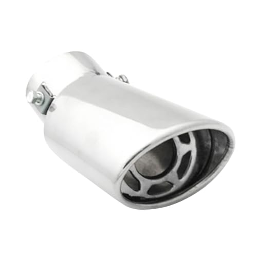 tpnidaii 車外用品 下向き式 マフラー カッター 排気管 エキゾーストチップ マフラー パイプ テールパイプ径38-53mm適応 口径2.5インチ 斜めカット 外装 パーツ ドレスアップ カスタム ステンレス製 (シルバー)