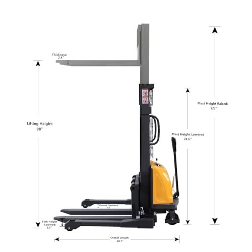 Electric forklift warehouse