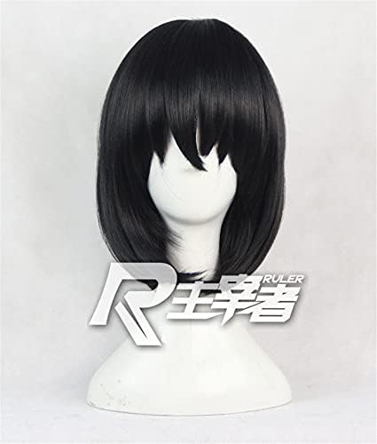 Cosplay Wig Owarimonogatari Oshino Ougi Wigs Cosplay Costumes Bakemonogatari Short Black Hair Peruca Wig for Halloween