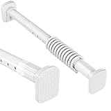 【超強力バネ】つっぱり棒 超強力突っ張り棒 カーテンリング付き・ツッパリ棒 : 長174~224cm 浴室強力つっぱり棒 ステンレス 2m以上 穴あけ不要 長さ調節可能 耐震頑丈設計 耐荷重40-50KG 白 ホワイト フレキシブルインテリア用・衣類掛け伸縮棒・クローゼット・室内収納・お風呂・シャワーカーテン・部屋洗濯布団干し (ホワイト, 174cm-224cm)