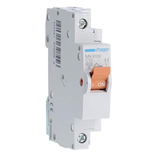 Hager MN910V Interruptor automático magnetotérmico, Blanco