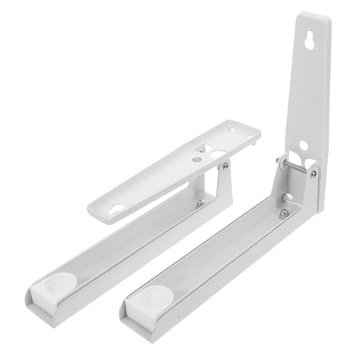 BESPORTBLE 2 piezas Soporte de Pared para Microondas Plegable de Acero Inoxidable Estante y Resistente para Cocina de Unidades Carga Alta y Diseño Ahorrador de Espacio