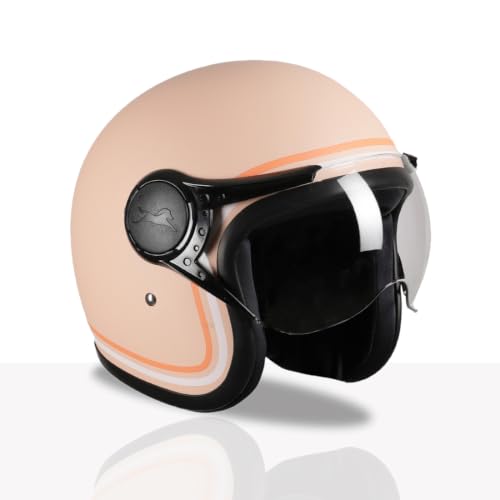 Image of TVS MissFit Women's Open Face Helmet | Lightweight Shell | Pastel Colors Designed Exclusively for Women | Extreme Comfort Fit for Girls | Clear Visor | DOT & ISI Certified