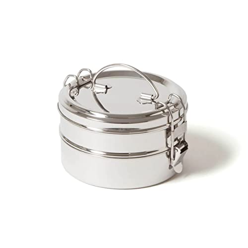 Eco Boîte à Pain Tiffin Double XL en Acier Inoxydable avec 2 Couches 1400 ML