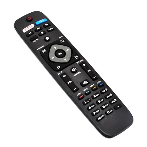 Télécommande NH500UP compatible Philips Android TV : pack de 2