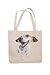 Jack Russell - Borsa in iuta riutilizzabile per amanti dei cani, in tela, per la spesa, palestra, spiaggia, riutilizzabile, idea regalo, regalo di compleanno, Natale o Babbo Natale segreto